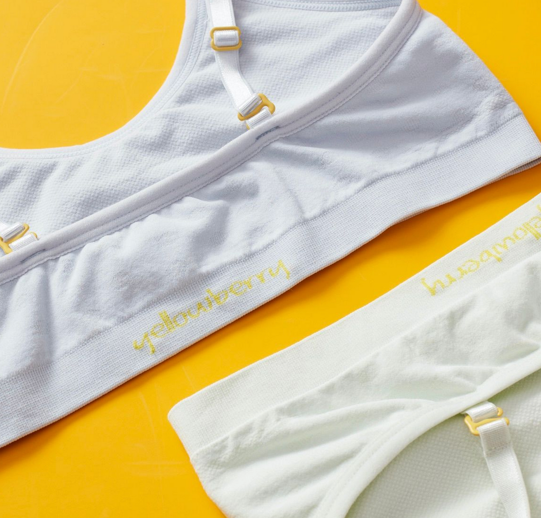 Two seamless products by Yellowberry displayed on a yellow background