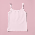 Yellowberry Jane Bloom Light Pink Cotton Camisole Front On Pink Background