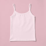 Yellowberry Jane Bloom Light Pink Cotton Camisole Front On Pink Background