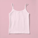 Yellowberry Jane Bloom Light Pink Cotton Camisole Back On Pink Background