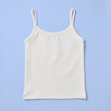 Yellowberry Jane Morning Mist Light Grey Cotton Camisole Back On Blue Background