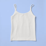Yellowberry Jane Morning Mist Light Grey Cotton Camisole Front On Blue Background