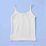 Yellowberry Jane Morning Mist Light Grey Cotton Camisole Front On Blue Background