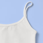 Yellowberry Jane Morning Mist Light Grey Cotton Camisole Close Up On Blue Background
