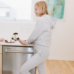 Yellowberry Uptown Jogger, where comfort meets effortless style. Inspired by lazy Sundays and forever being comfy. This cotton jogger is made with our beloved, lusciously soft cotton fabric. A thick, long lasting elastic band fits comfortably at the waist sewn with custom color matching drawstrings for added cohesiveness. With real, deep pockets and a sleek, flattering fit, they’re designed manufactured in the USA. Grey Morning Mist Set in Wyoming