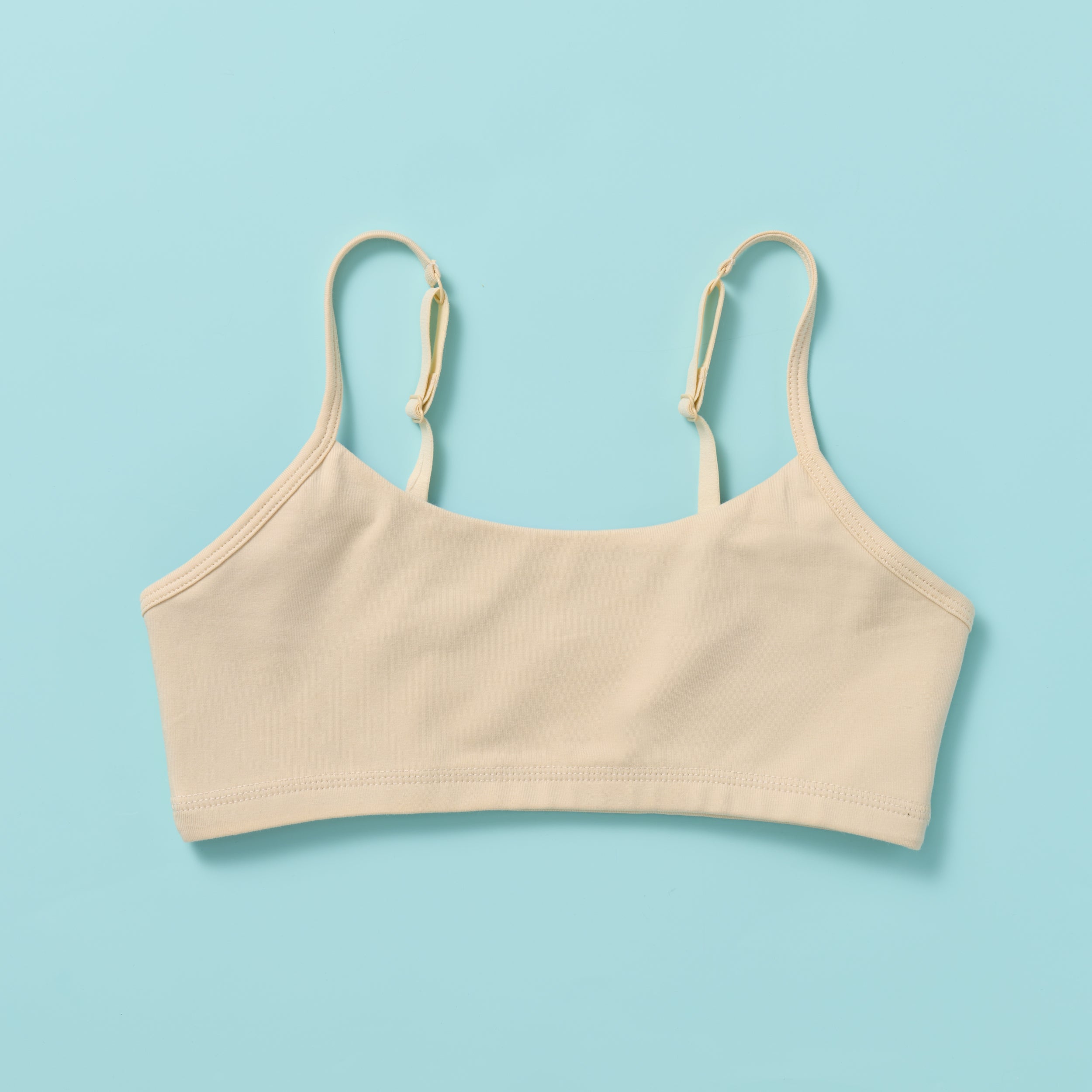 Yellowberry cotton training bra Doe beige front laydown girls traiing bra