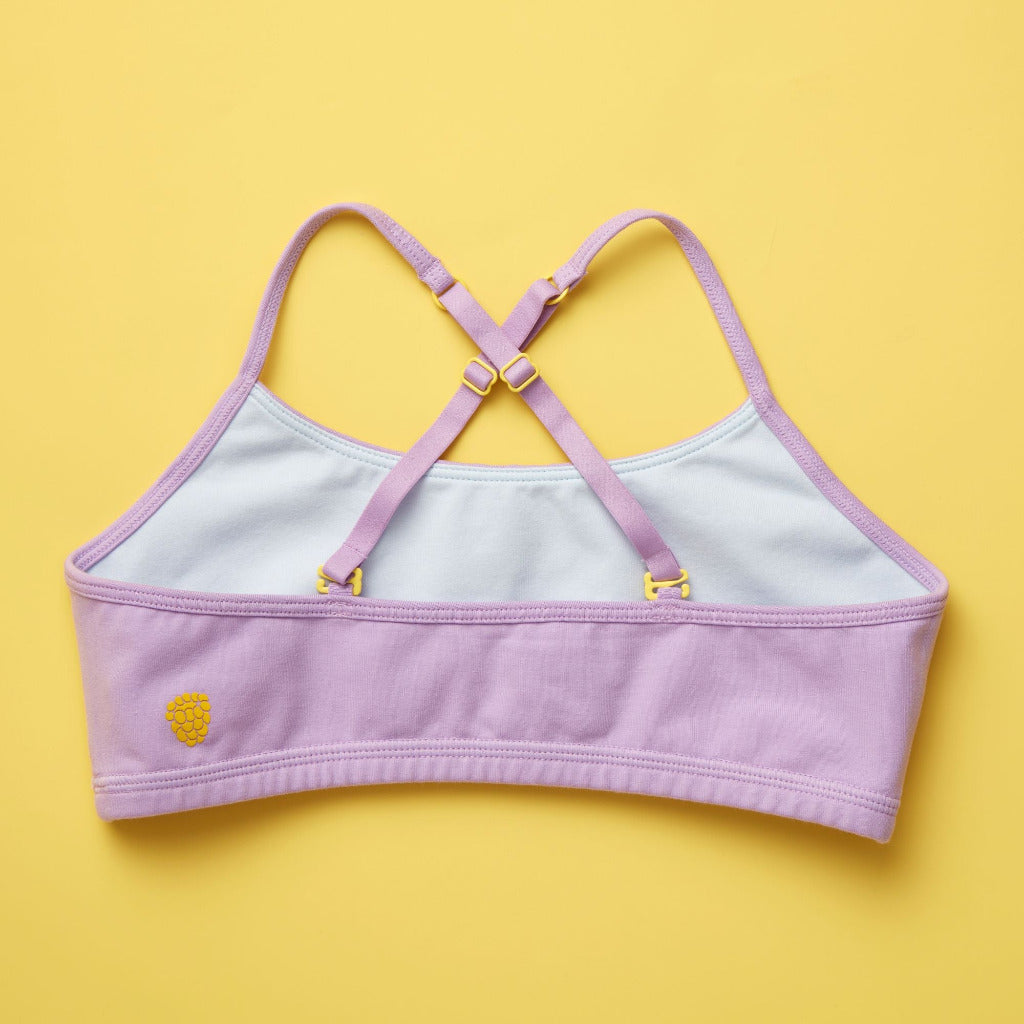 Yellowberry 3PK Girls' Super Soft Cotton First Training Bra with  Convertible Straps - XX Large, First Petals
