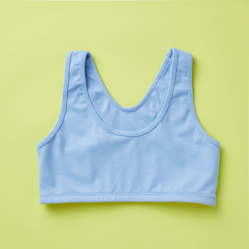 Girls Half Moon High-Support Racerback Sports Bra by Yellowberry
