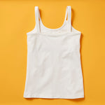 Yellowberry Shell Cami, a snug, fitted tank designed with a shelf bra. The Shell makes a great option for girls who aren’t quite ready to commit to a bra but are still looking for a little bit of support.