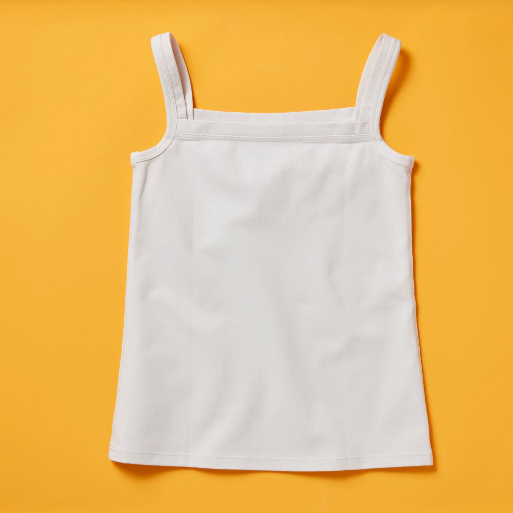 Shell Camisole Tank Top With Built in Bra - Yellowberry
